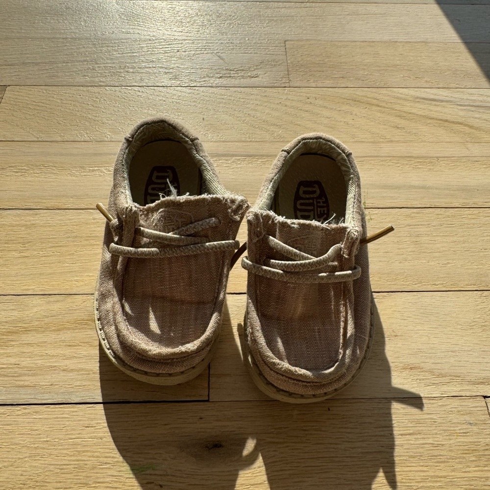 Hey Dude Kids Tan Moccasins